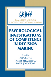 Cambridge Series on Judgment and Decision Making