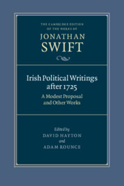 Irish Political Writings after 1725