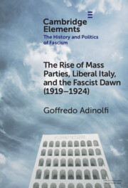 The Rise of Mass Parties, Liberal Italy, and the Fascist Dawn (1919–1924)