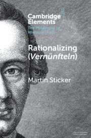 Rationalizing (<i>Vernünfteln</i>)